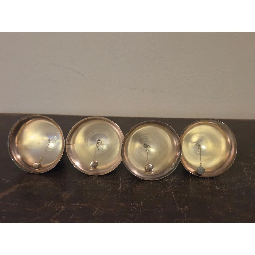 Reed & Barton Vintage Silverplate Christmas Bell Ornaments Lot of 7 1975-1984